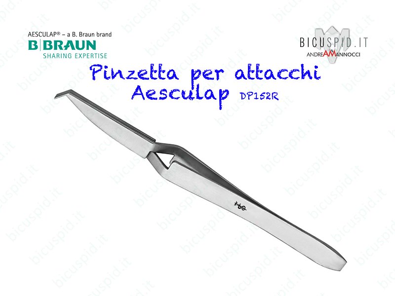 DP152R Pinzetta per attacchi Aesculap , curva