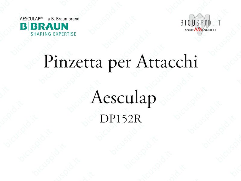 DP152R Pinzetta per attacchi Aesculap , curva