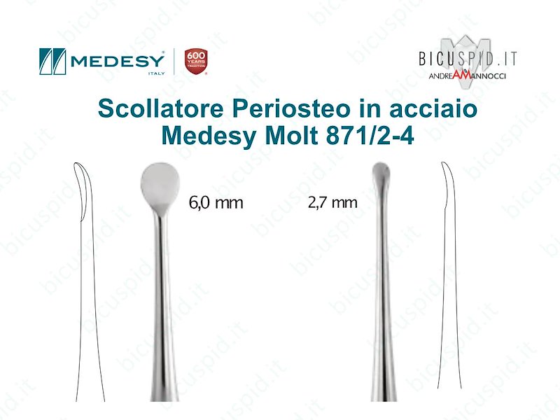 Scollatore Periosteo in acciaio Medesy 871/2-4