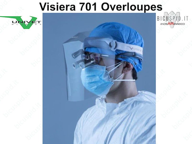 UNIVET 701 overloupes - visiera con schermo grande per ingranditori -Conf. da 1 pz. - Codice UMDU7004