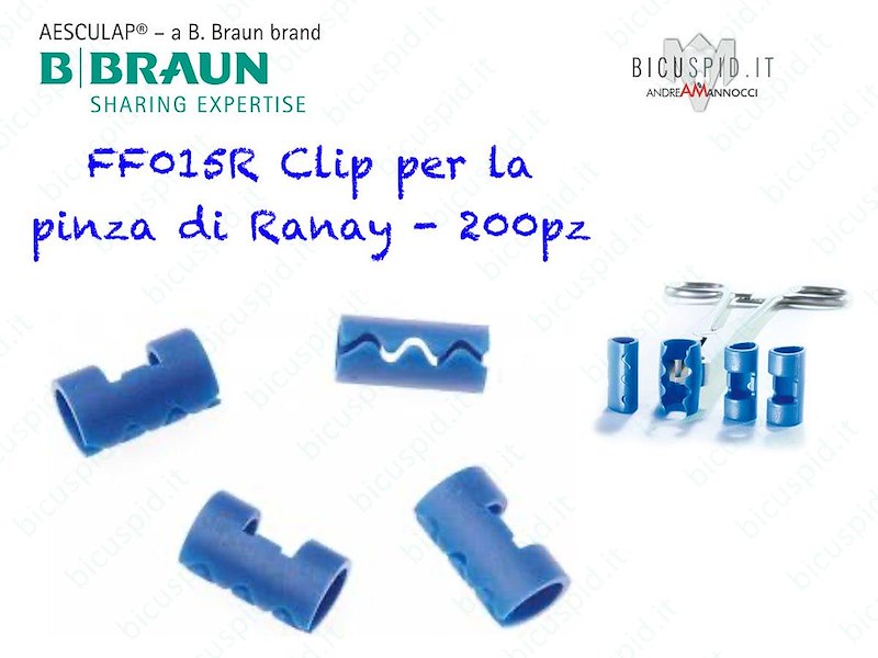 FF015 CLIP  PER LA PINZA DI RANAY - Conf. da 200 pz