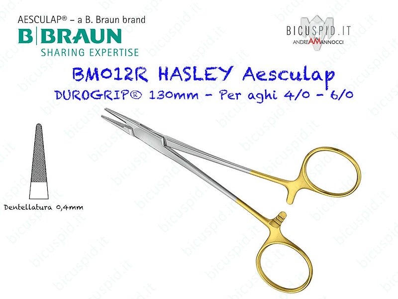 BM012R Porta Aghi DUROGRIP®, Lunghezza 130mm con inserti in Carburo di Tungsteno