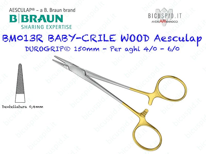 BM013R Porta Aghi DUROGRIP®, Lunghezza 150mm con inserti in Carburo di Tungsteno