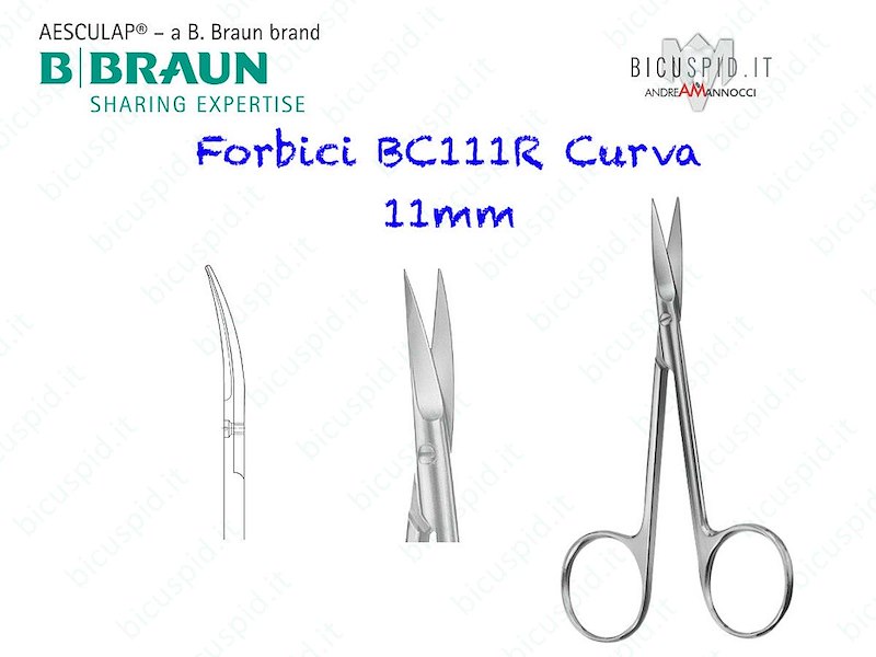 BC111R Forbici curve 11cm  Sottili - Aesculap - Conf. da 1 pz.