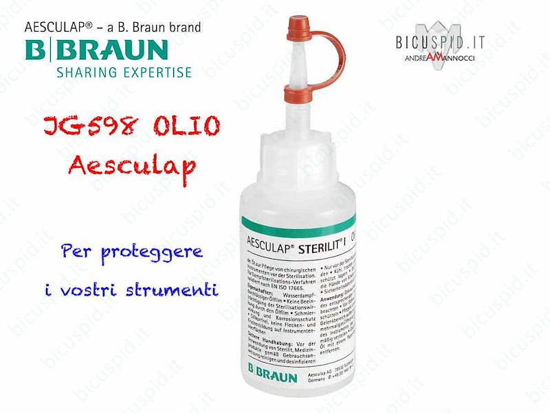 JG598 Olio Aesculap per strumenti  a goccia - flaconcino da 50ml