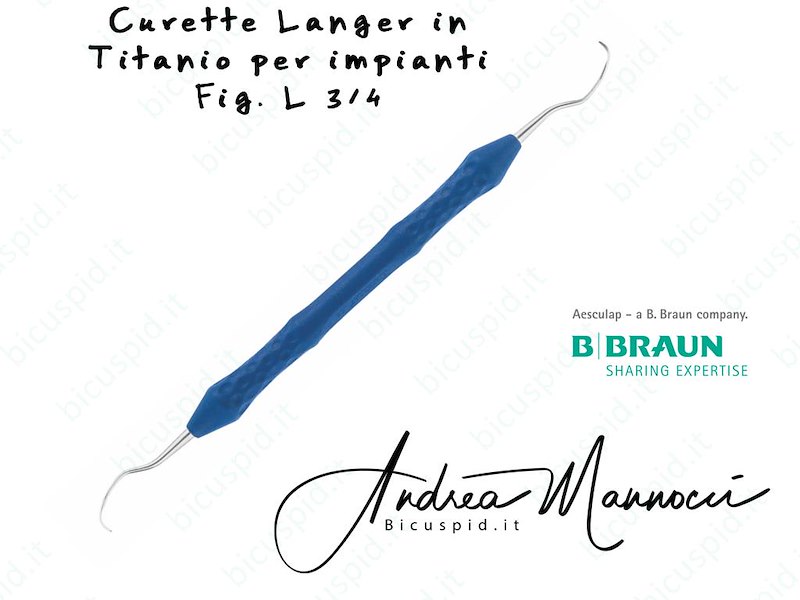 DB181T Curette di Langer in Titanio L 3/4