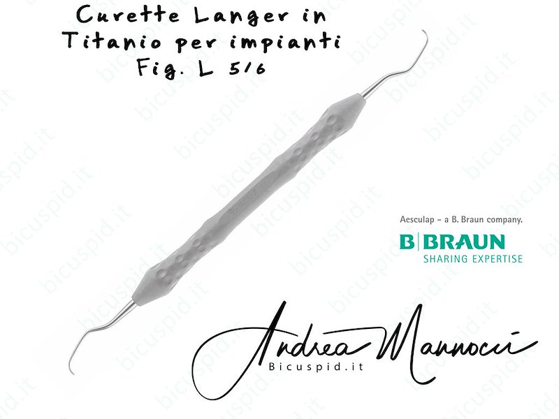 DB182T Curette di Langer in Titanio L 5/6