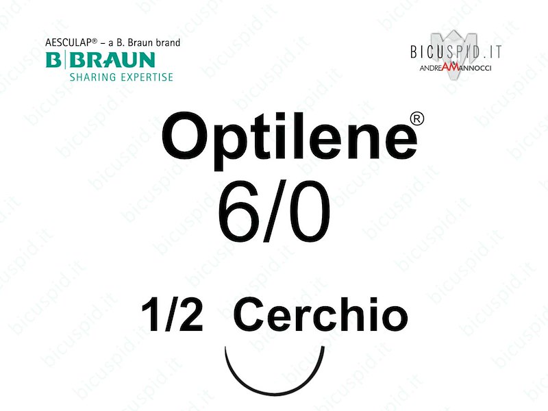 Optilene 6/0 - 1/2 Cerchio - Suture Chirurgiche Monofilamento in Polipropilene e Polietilene