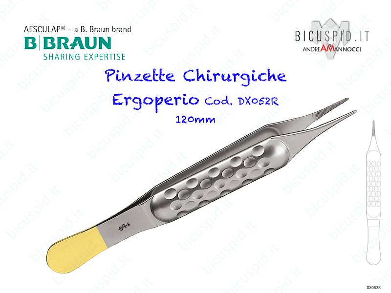DX052R Pinzette per Chirurgia Anatomiche serie Ergoplant
