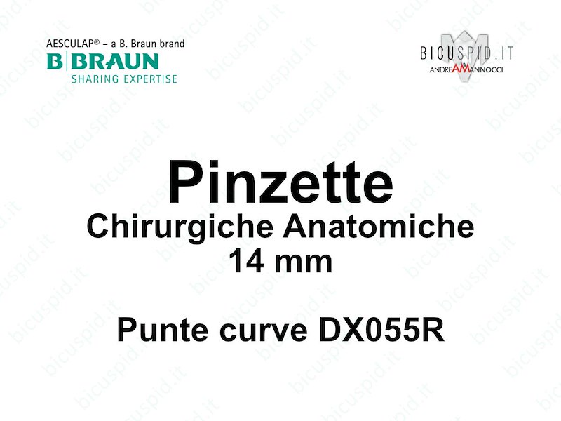 DX055R Pinzette per Chirurgia Anatomiche serie Ergoplant punte curve