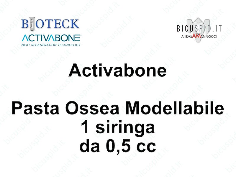 ACT-MLD005 Activabone Mouldable,  Pasta Ossea Modellabile, 1 siringa 0,5 cc