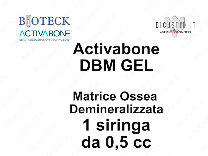 ACT-GEL005  ACTIVABONE® DBM GEL ,  Iniettabile , 1 siringa 0,5 cc