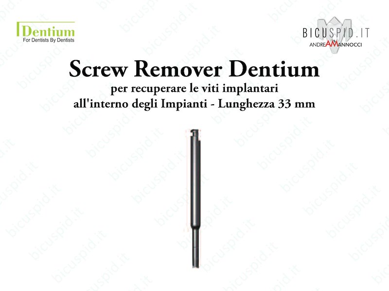 Screw Remover Dentium - Per recuperare le viti fratturate all'interno degli impianti