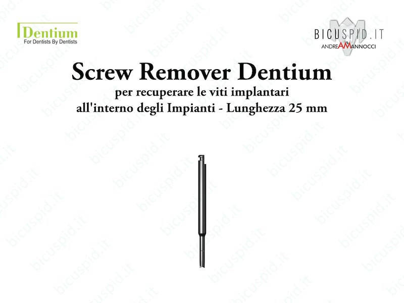 Screw Remover Dentium - Per recuperare le viti fratturate all'interno degli impianti