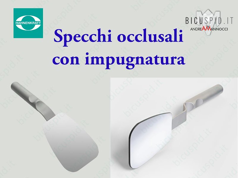 Specchio occlusale per la fotografia intraorale con manico Hahnenkratt