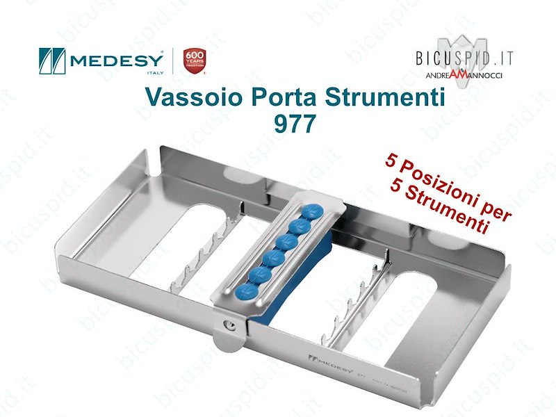 977 Vassoio Porta Strumenti  per 5 postazioni - Medesy