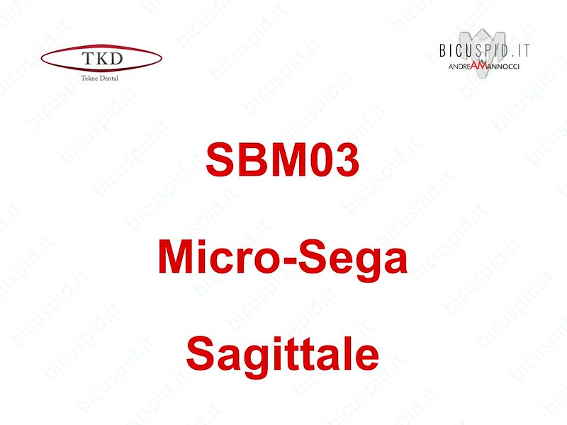 SBM03 inserto sonico a  sega con gambo angolato - micro lama disposta sagittalmente