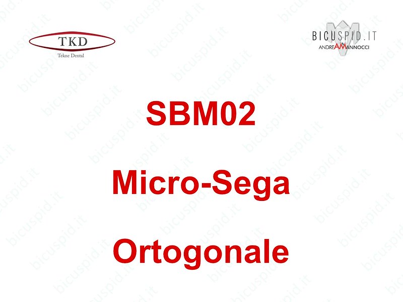 SBM02 inserto sonico a  sega con gambo angolato - micro lama disposta Ortogonalmente