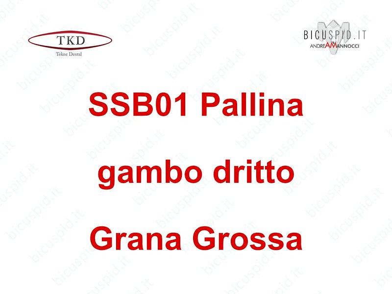 SSB01 Inserto Sonico a  Pallina con Gambo Dritto - Grana Grossa