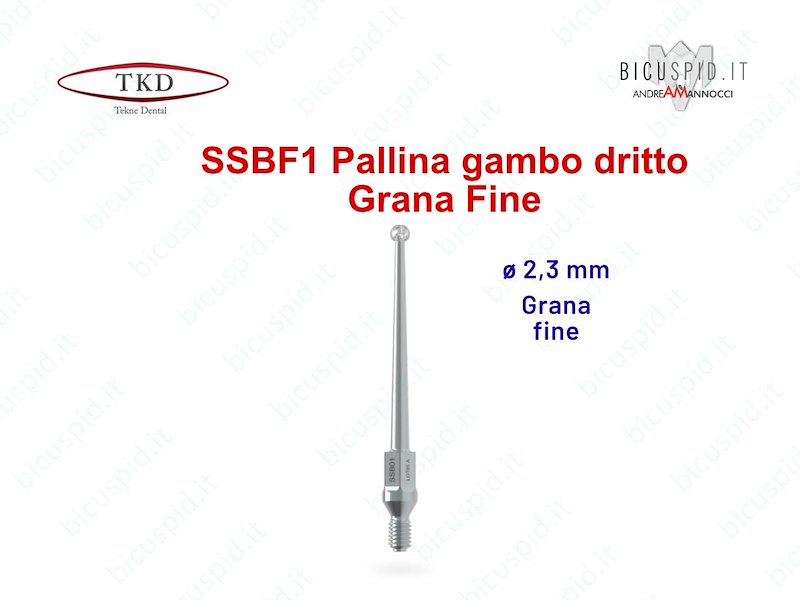 SSBF1 Inserto Sonico a  Pallina con Gambo Dritto - Grana Fine