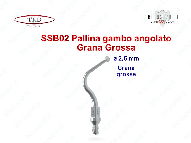SSB02 Inserto Sonico a  Pallina con Gambo Angolato - Grana Grossa